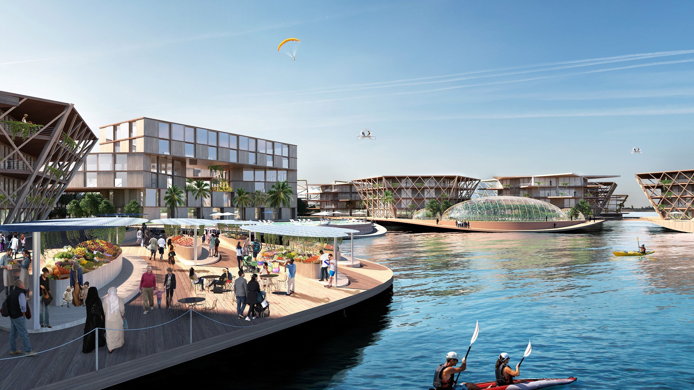 Escaping Nature Sea level rise will inundate most of the world's coastal cities in the coming decades. The construction of floating cities (and floating houses) is one way to deal with sea level rise. As long as there is sufficient protection agai