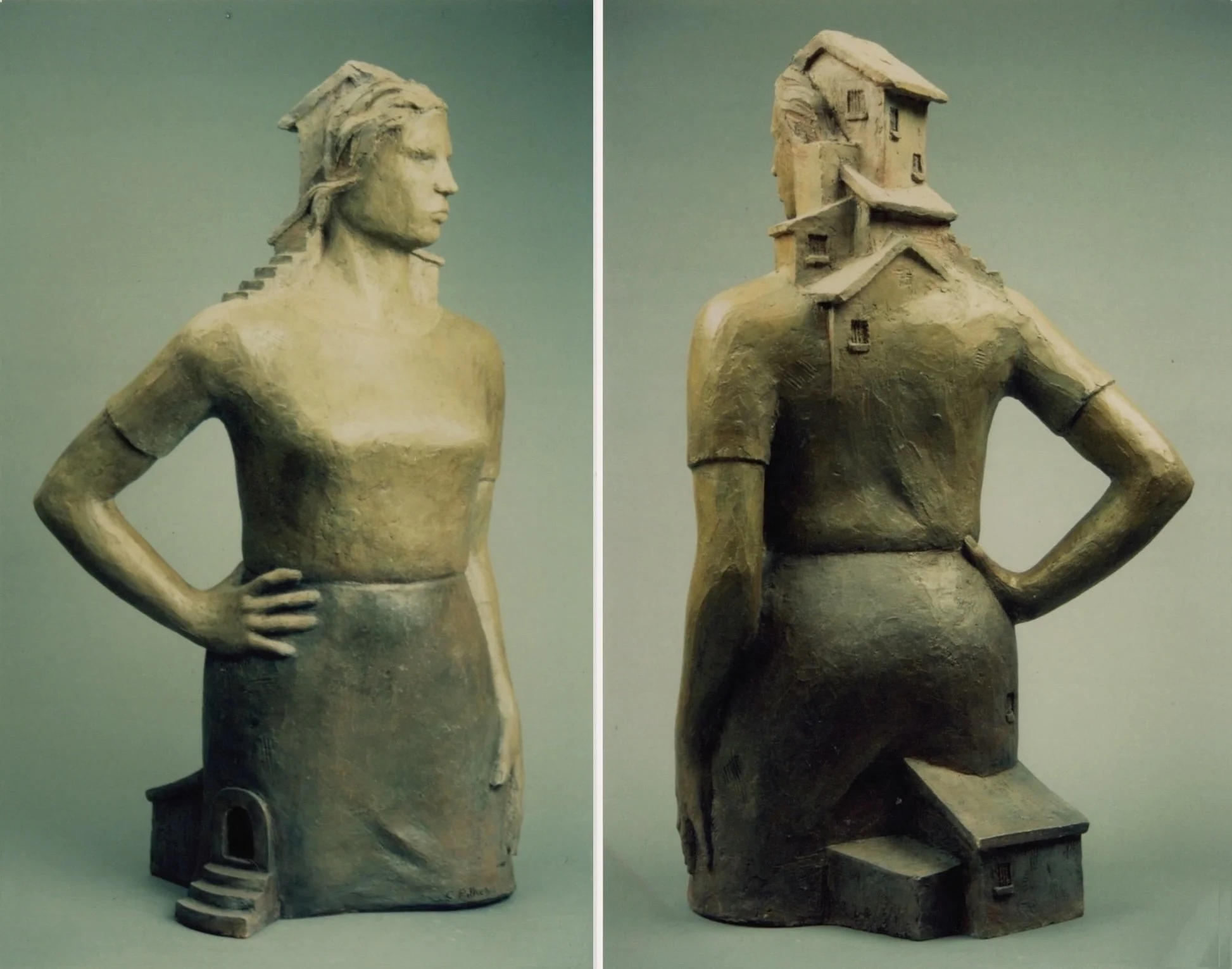   Housewife  stoneware, 1m high   