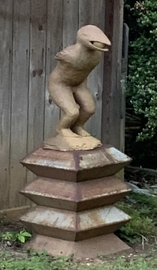   Bird Man  stoneware, 30” high   