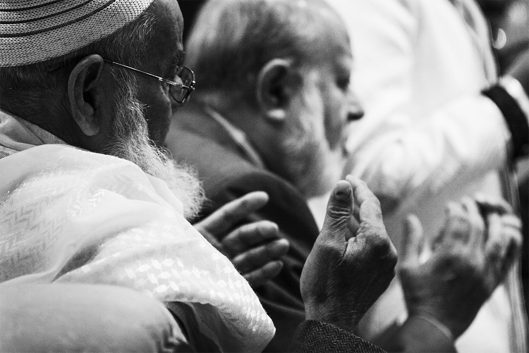 Prayer Prayer takes place, while family are seated with the groom on a stage.