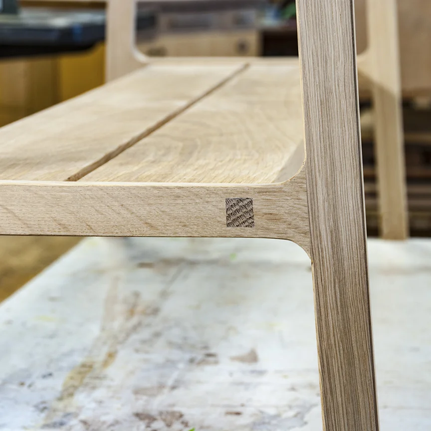 HAND CUT THRU-TENON JOINERY