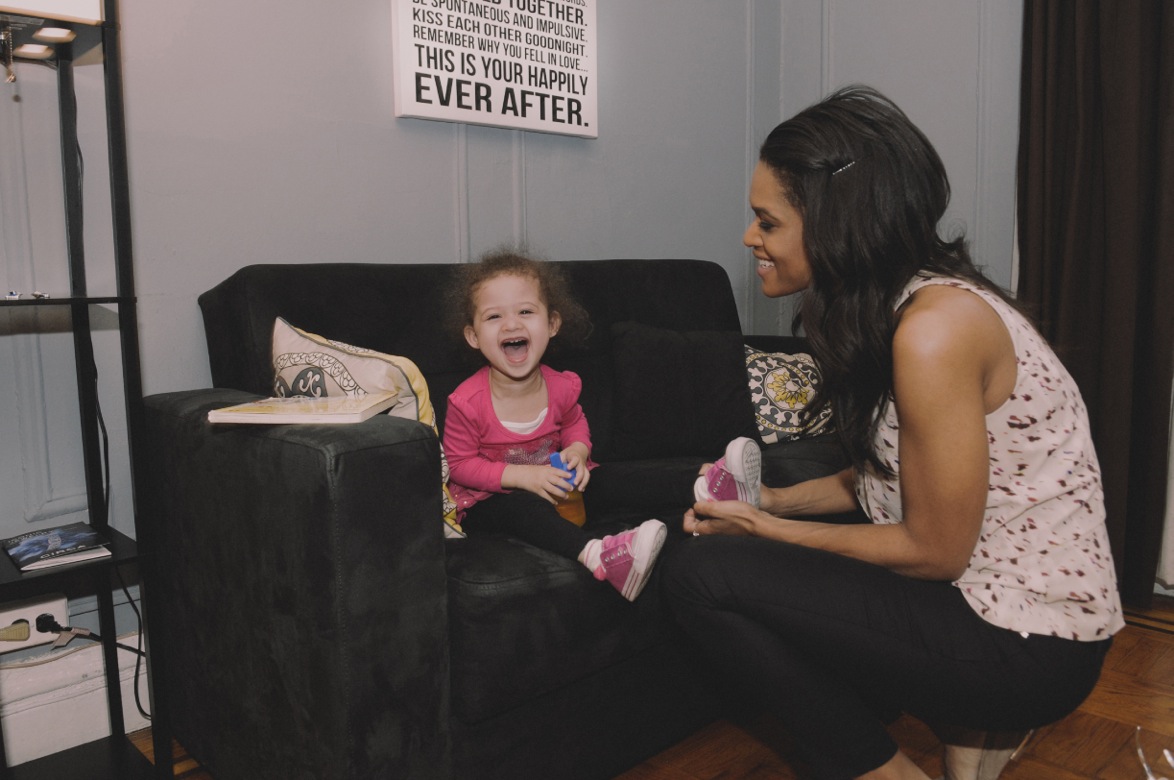 As Mila sits in Valentine's lap for a lesson on how to tie her laces, you can tell the young mother loves every second of it. Although Valentine, a self-professed “type A” personality, didn't think she would be married or have a child until she was 30, “it didn't happen that way.” At 24, Mila's birth changed Valentine's outlook on life at a time when most women are just beginning to figure out who they are.