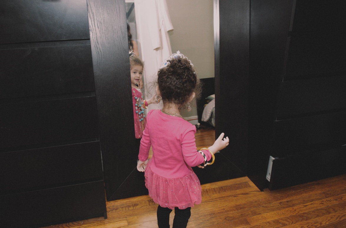 How would you describe Mila's style? Mila is like a punk, tomboy princess, okay? She's super punk because she doesn't give an eff. She throws on whatever. She'll be wearing a backwards baseball cap, a jersey with a skirt and her sparkly blue Converse sneakers. That's her style.
