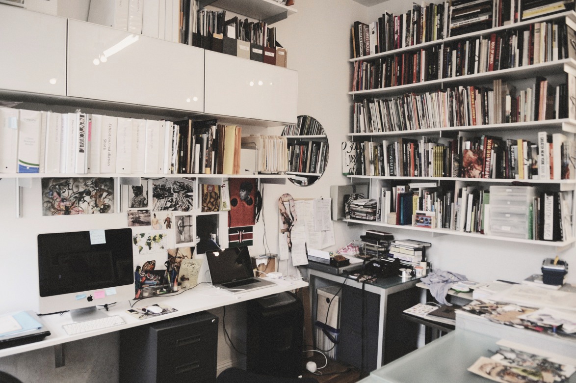 “I love, and I’m obsessed, with making my work,” Mutu explained. “I’m not one of those people that struggles to come back in the studio; I would love to be here much longer. It comes down to being very disciplined. You can’t really postpone a child’s needs. If she’s back home with the babysitter and it’s time to have dinner, I can’t say, ‘Oh well, I need to work another hour-and-a-half more.’ No, her appetite says now.