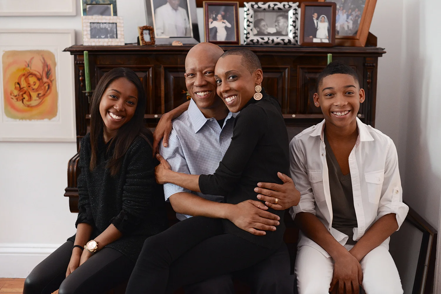 Davis Pinkney began working towards that dream after graduating high school. She went to Syracuse University, where she majored in journalism, and began working as an editor at Mechanix Illustrated magazine shortly after graduating. It was there that she met her husband of 23 years, illustrator Brian Pinkney, who was then her across-the-hall neighbor. (Brian worked in Field & Stream magazine’s art department.) “From the time I was 14 years old, I wanted to marry a man who loves me, and have a daughter who I would name Chloe. I wanted a boy child, too―Chloe’s little brother,” she recalls with a laugh. “And that dream came true for me.” (Another childhood dream came true, too: having a family with names in alphabetical order. Her son Dobbin completes the family.)