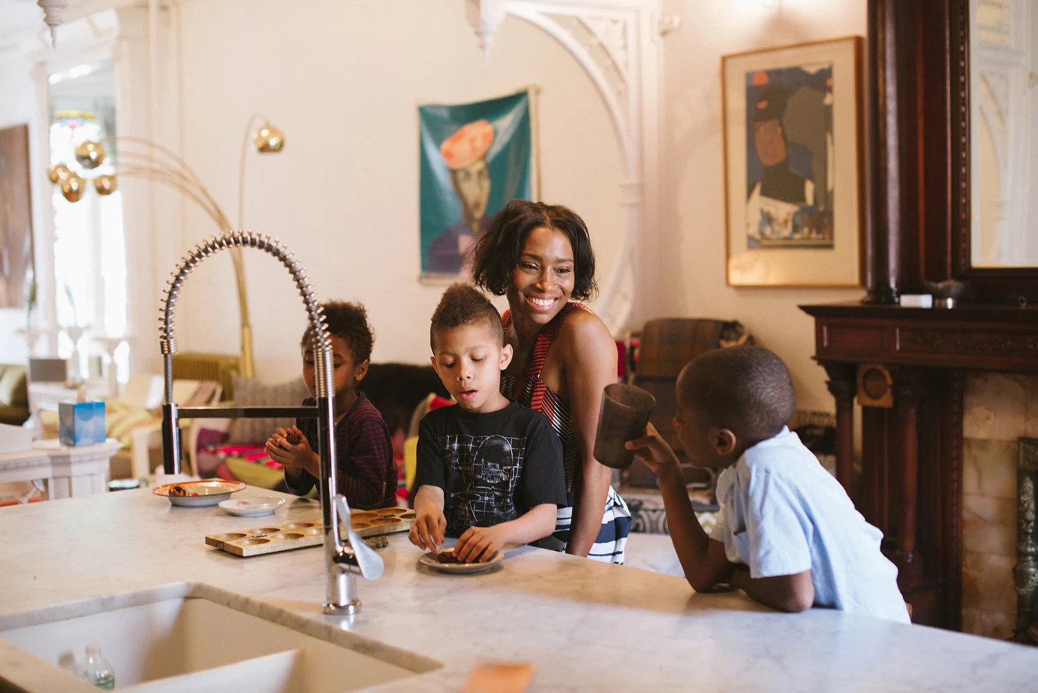 Patterson has brought her take-charge attitude to raising a transgender child. Along with sharing educational information with her family, friends, and Penel’s school community, she also serves on the board of an organization called Community of Unity that runs after-school programs for hundreds of at-risk teens in the New York City area. Doobop is one of the organization’s business partners and donates $1 from every sale to the organization. Patterson and her family are also involved with PFLAG , an advocacy-based organization that supports LGBT individuals, families, and allies.