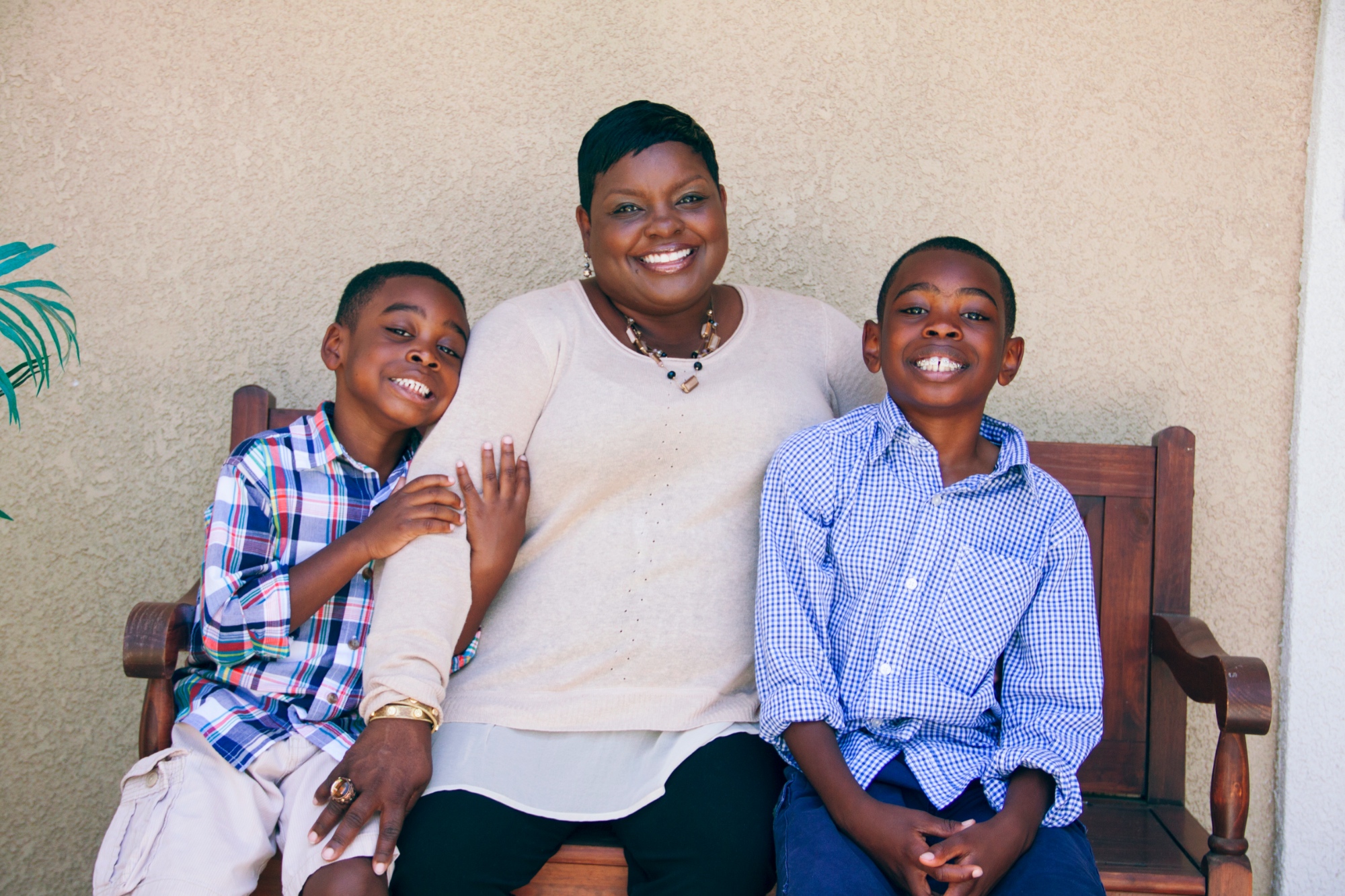 Cairo, Endyia, and Judah at home in Los Angeles.