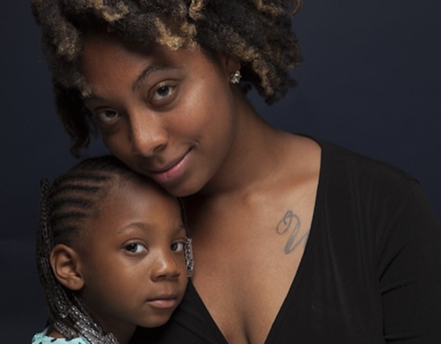 The author with her daughter.