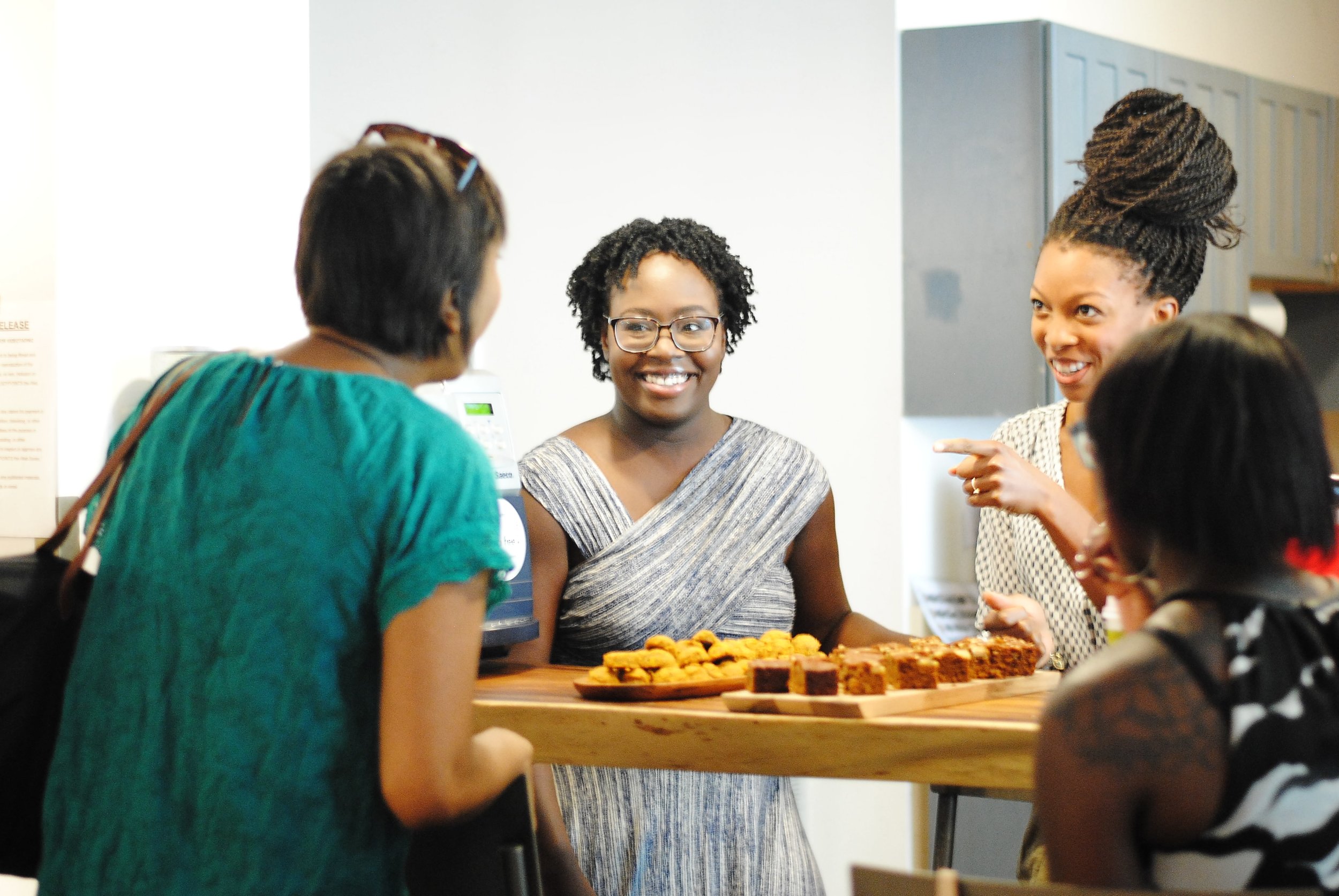Anthonia (center) at a mater mea event. Photo credit: Nneka Salmon