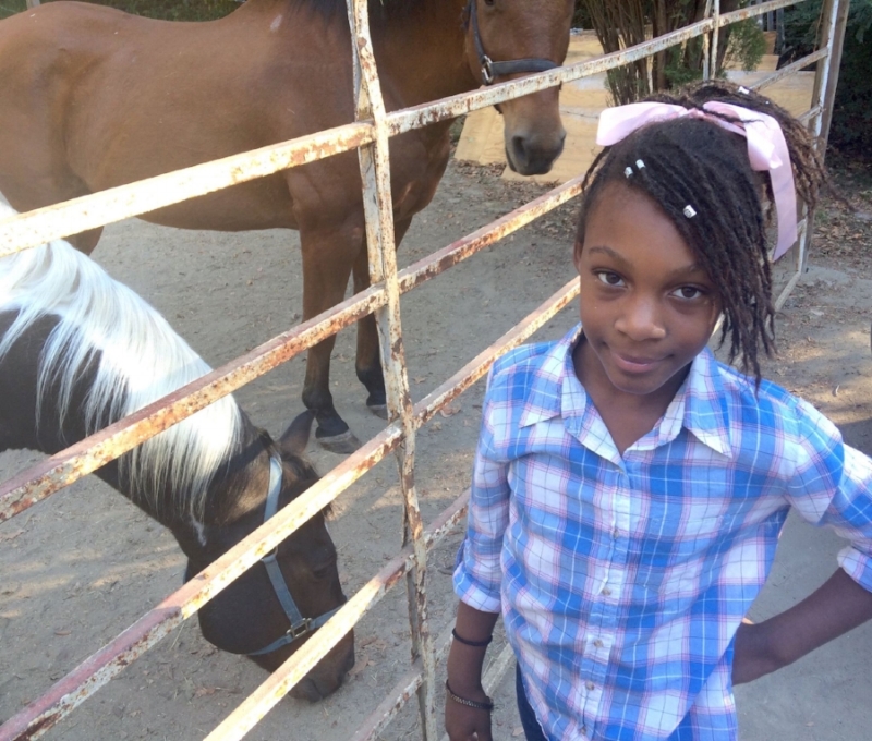 Auriana before her big chop.