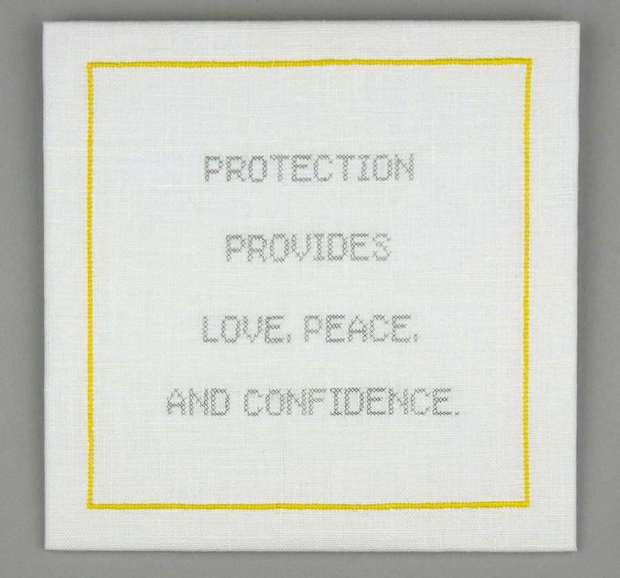 from Silent Voice series. hair and cotton thread on linen. 6" x6". 2016.