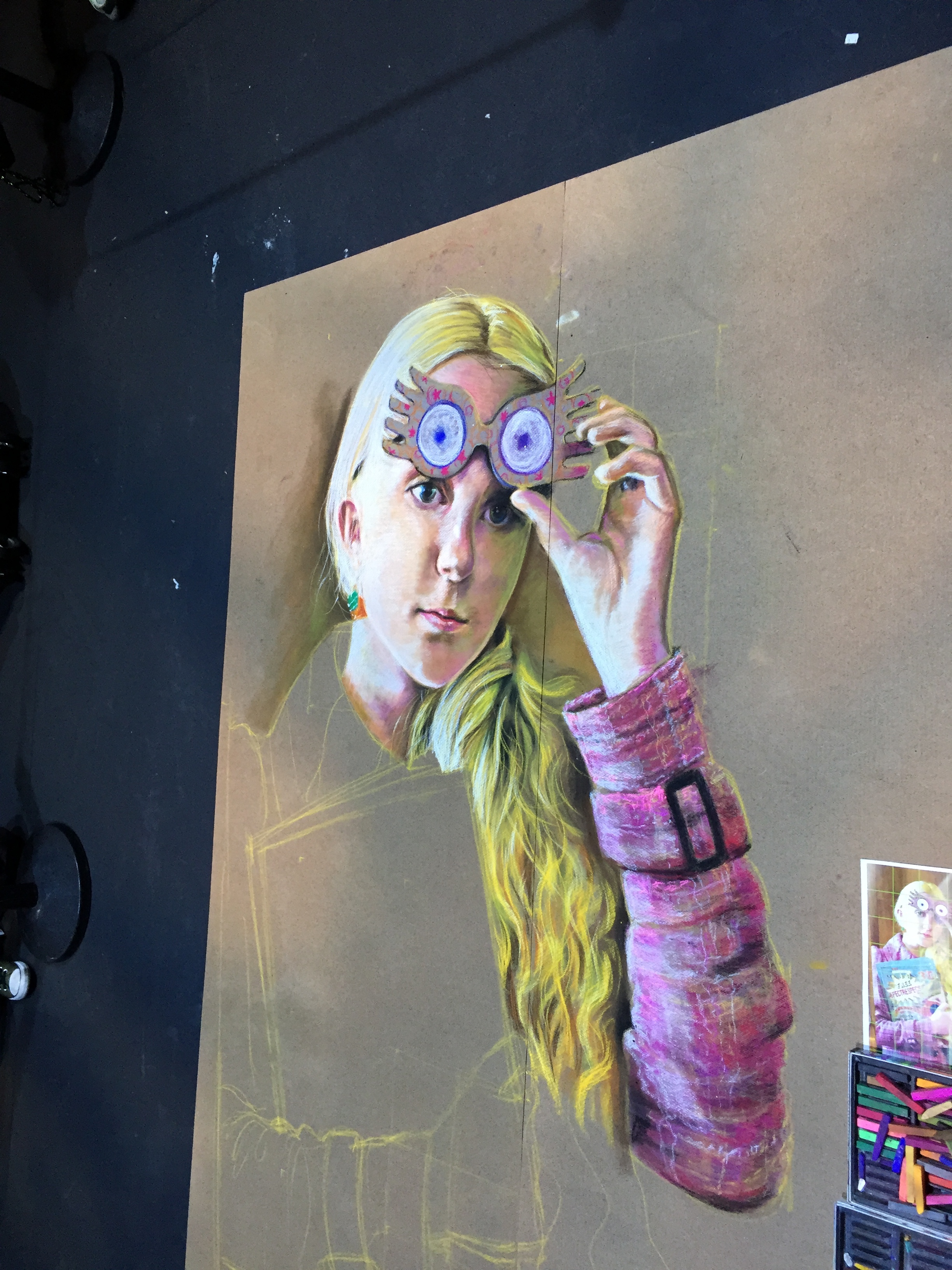 Luna Lovegood Face in Chalk