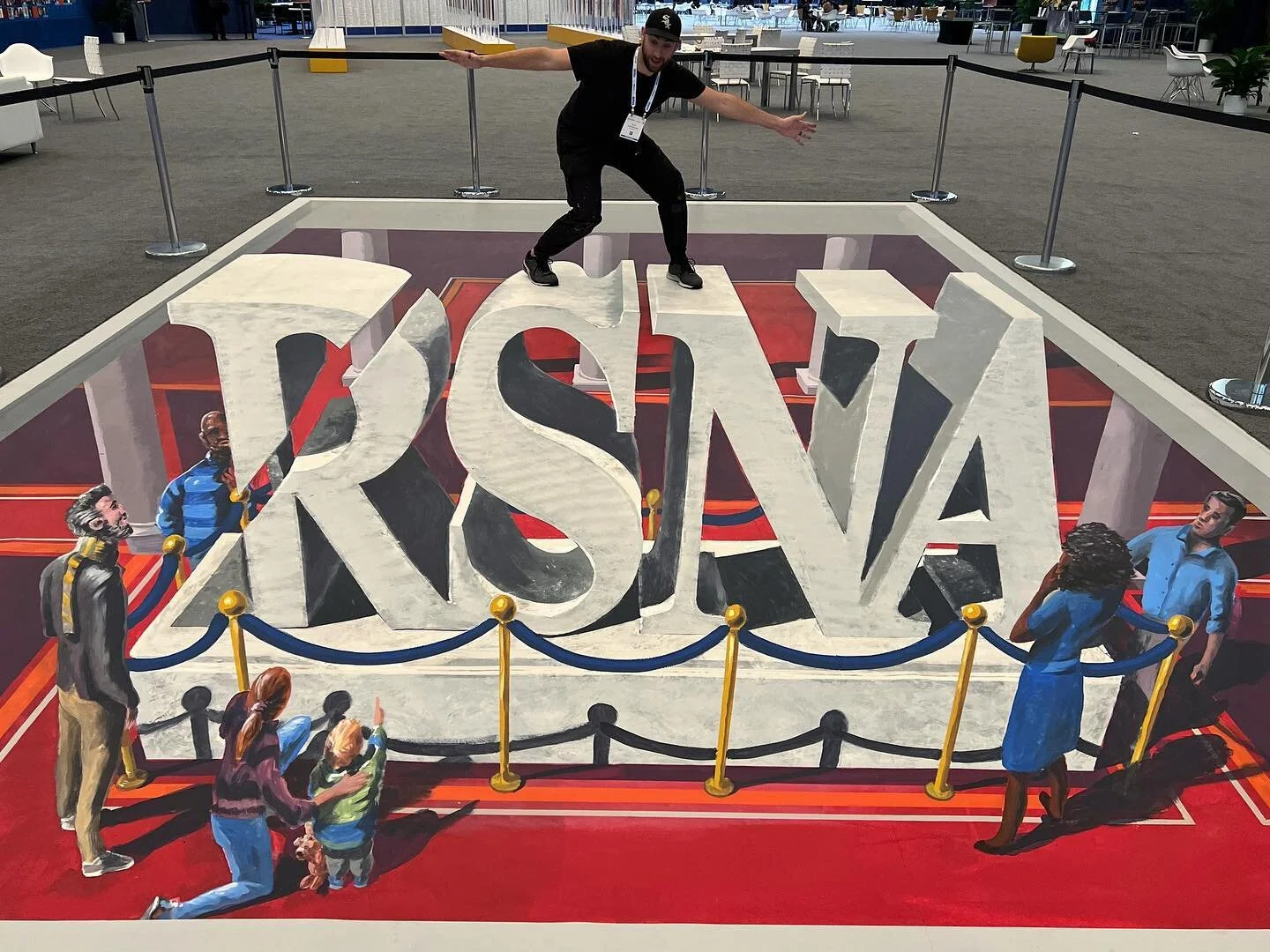 Thankful to @rsnagram for inviting me out again this year to RSNA 2022! This piece is 16&rsquo; x 24&rsquo;. I hope people enjoy jumping around on this one.
