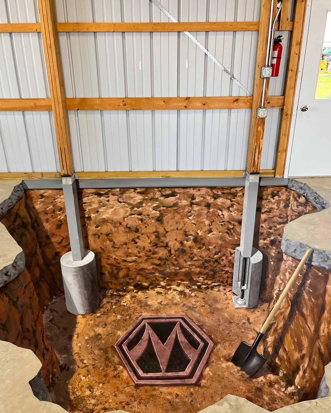 I really like this simple yet effective way of using 3D art to show the mechanical structure of a @mortonbuildings outbuilding. This piece was created with @chriscarlsonart for the Farm Progress show in Decatur, IL.