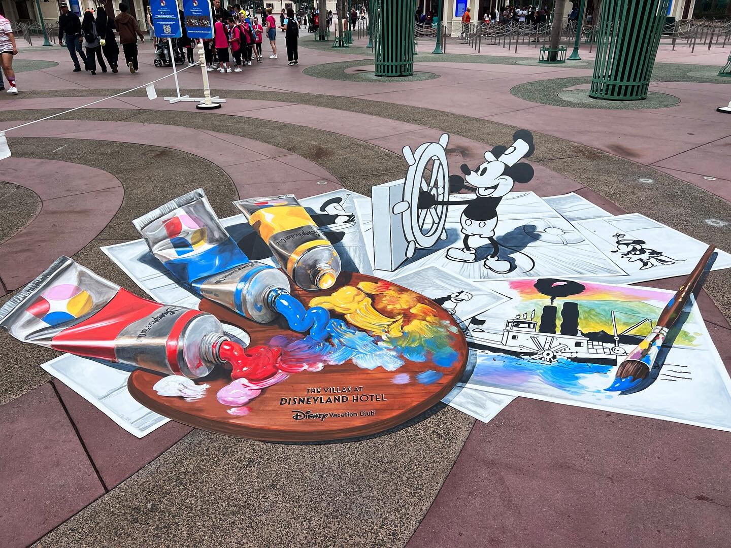 I&rsquo;m thrilled to partner with @disneyland and @disneyvacationclub in making this Steamboat Willie inspired 3D painting. Special thanks to @evergalvezartist for helping on this one!  It is surreal to bring such an iconic character to life!!
