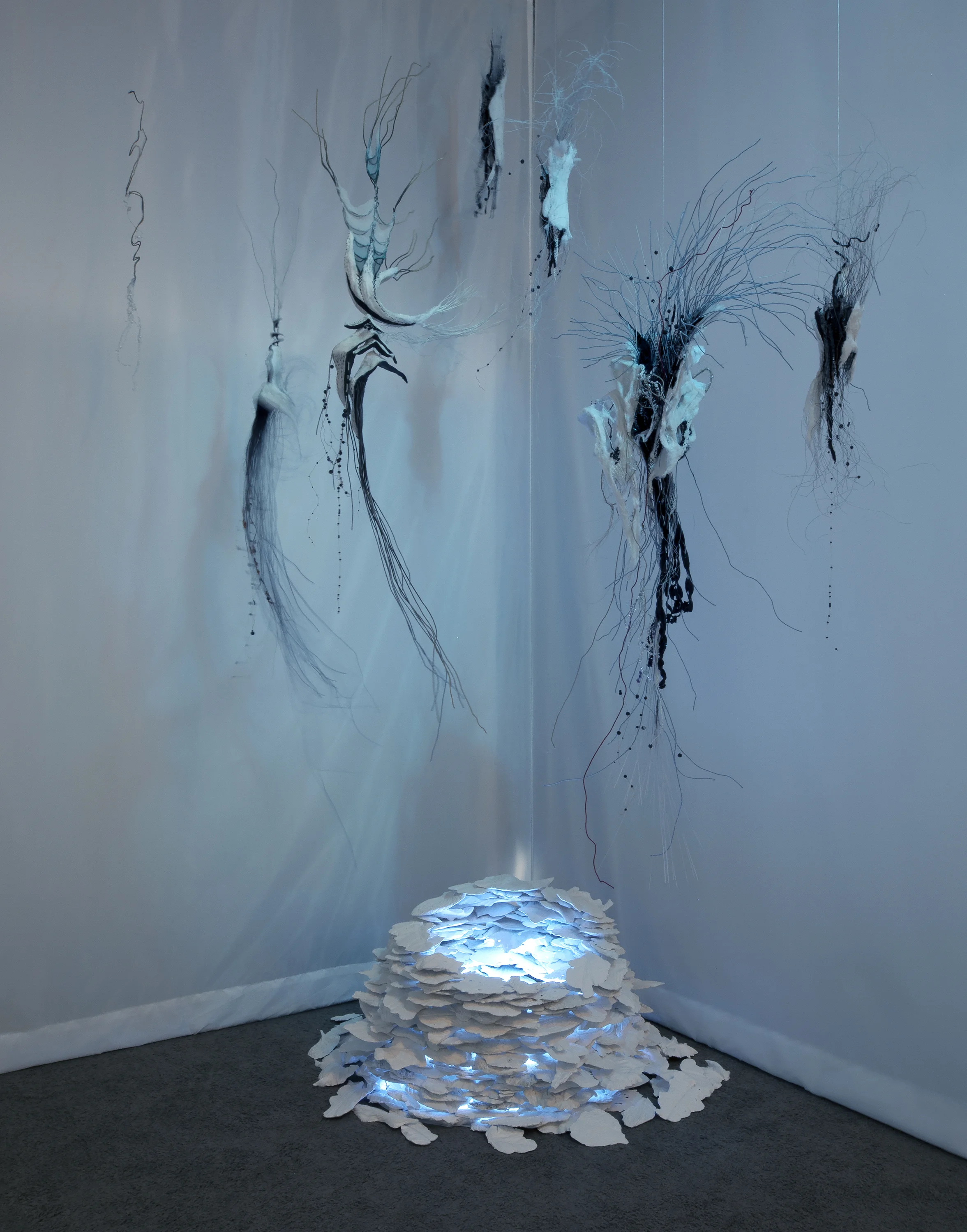 Breath sculptures at the light well