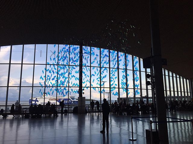 Hundreds of working hours later we&rsquo;ve just finished building our piece for #enterhelsinki ... It&rsquo;s my first independent daylight installation. Together with @kxpmusic we have made this work for the beautiful space of West Harbour Terminal