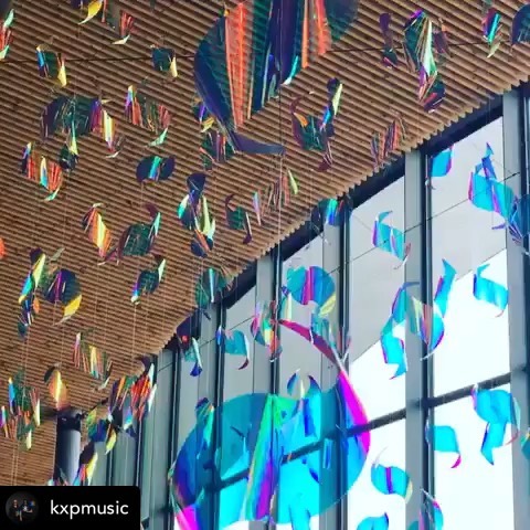 #repost from @kxpmusic .....
Close-ups of our installation Silent Sea at Terminal 2 of West Harbour. Unfortunately not from the finished piece so @kxpmusic &lsquo;s great soundscape isn&rsquo;t audible. Designing this hanging daylight sculpture was f