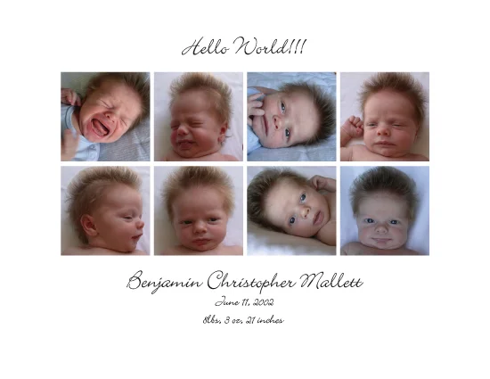 2002 Birth announcement
