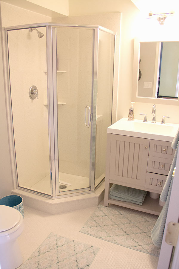 Bathroom view from doorway.
