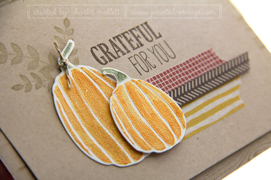 Pumpkins from Fall Fest - heat embossed and colored with Blendabilities.