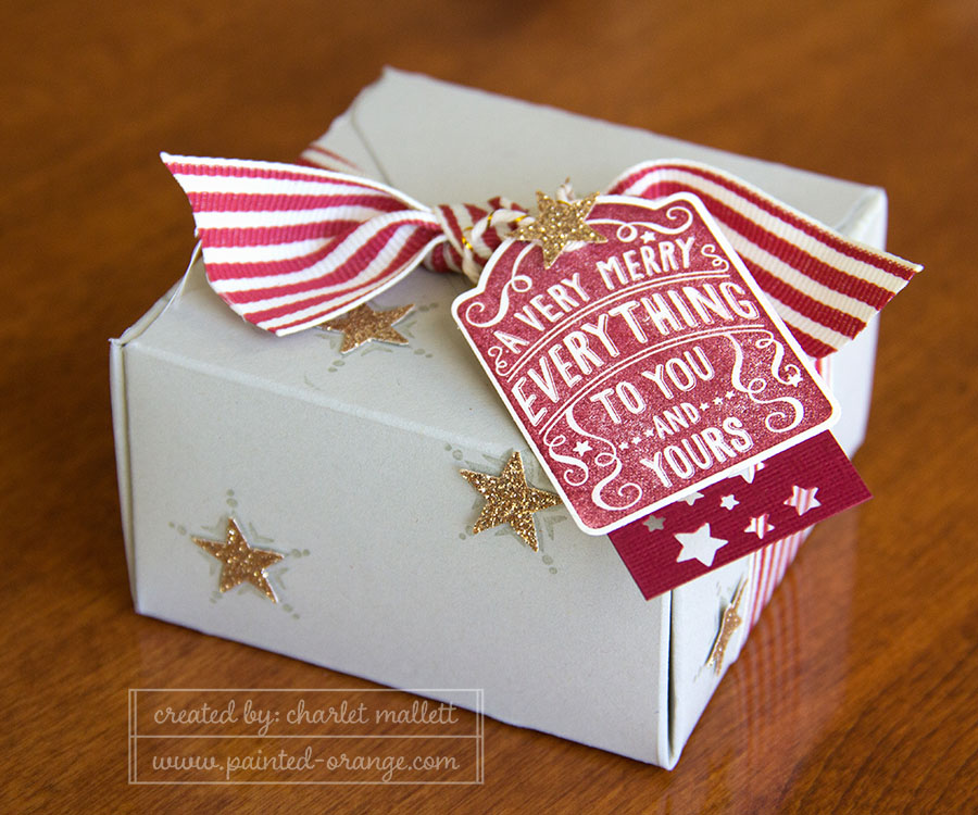 Merry Everything gift box - Gift box punch board