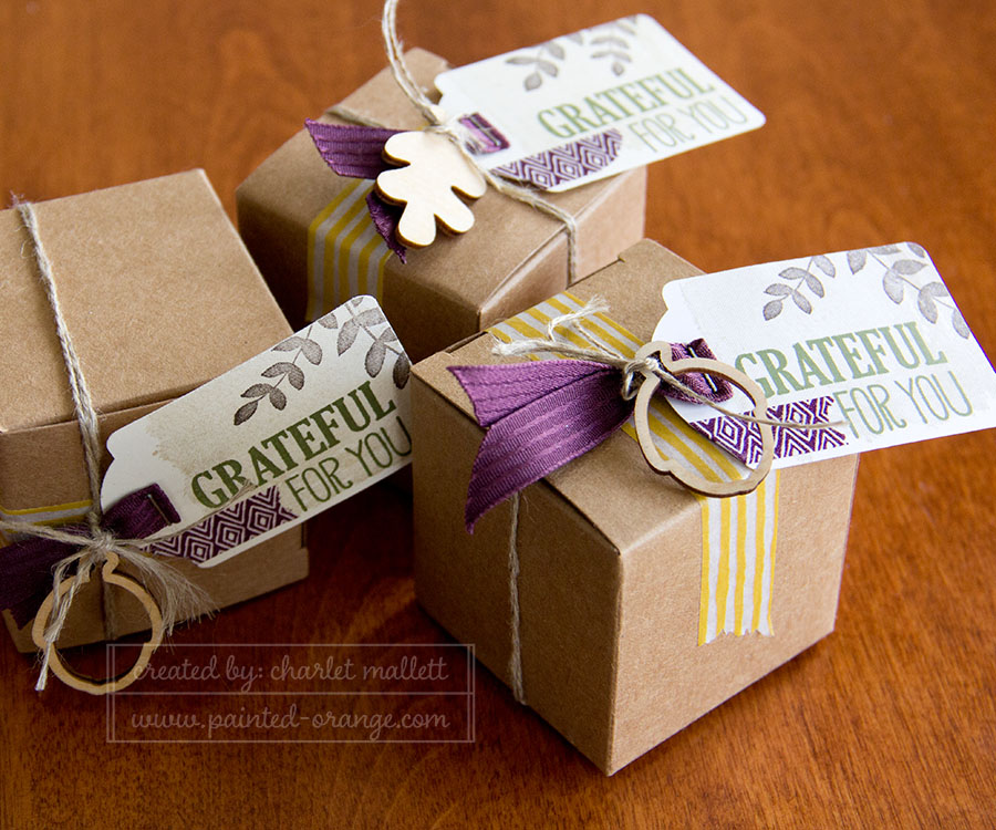 For All Things favor boxes. 
