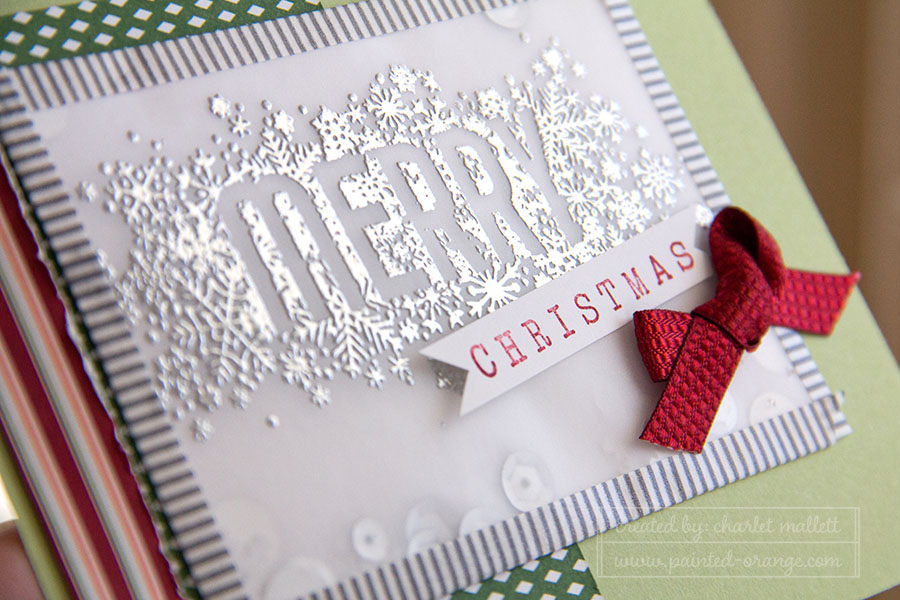 Detail view of Merry Shaker card.