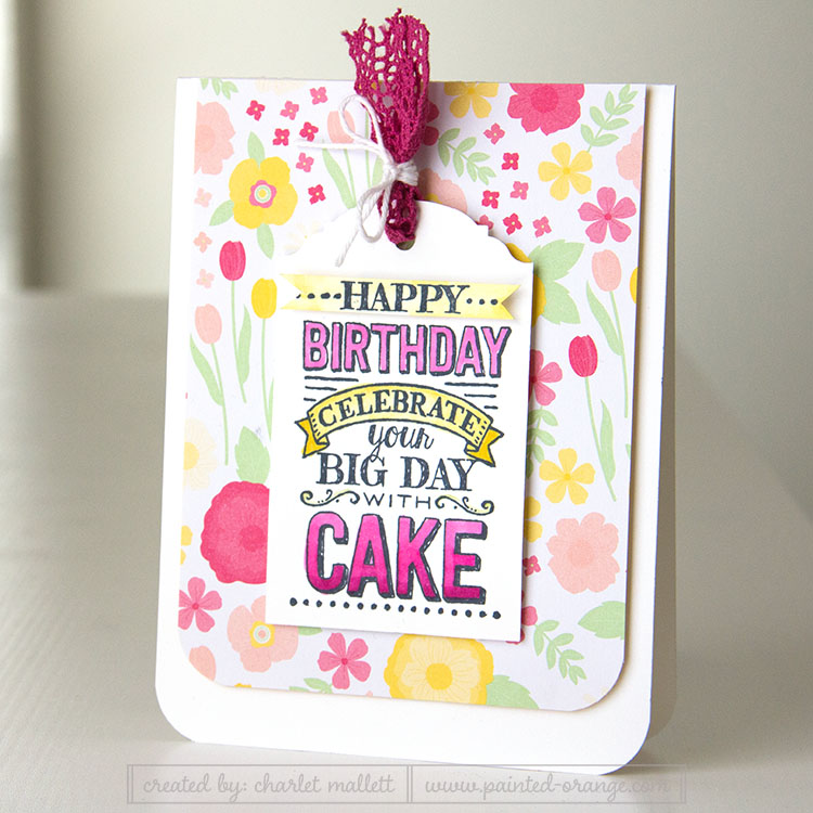 Big Day birthday card in mambo and daffodil
