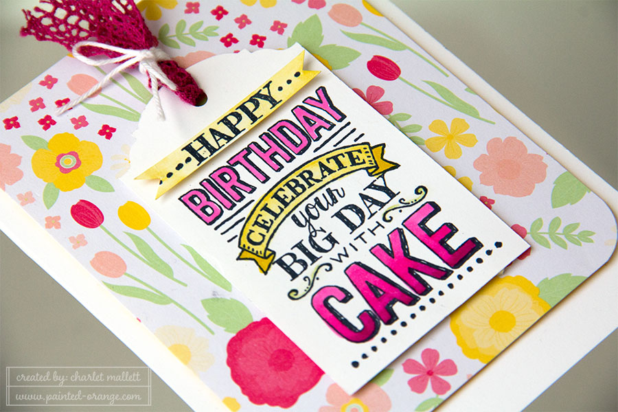 Big Day birthday card detail