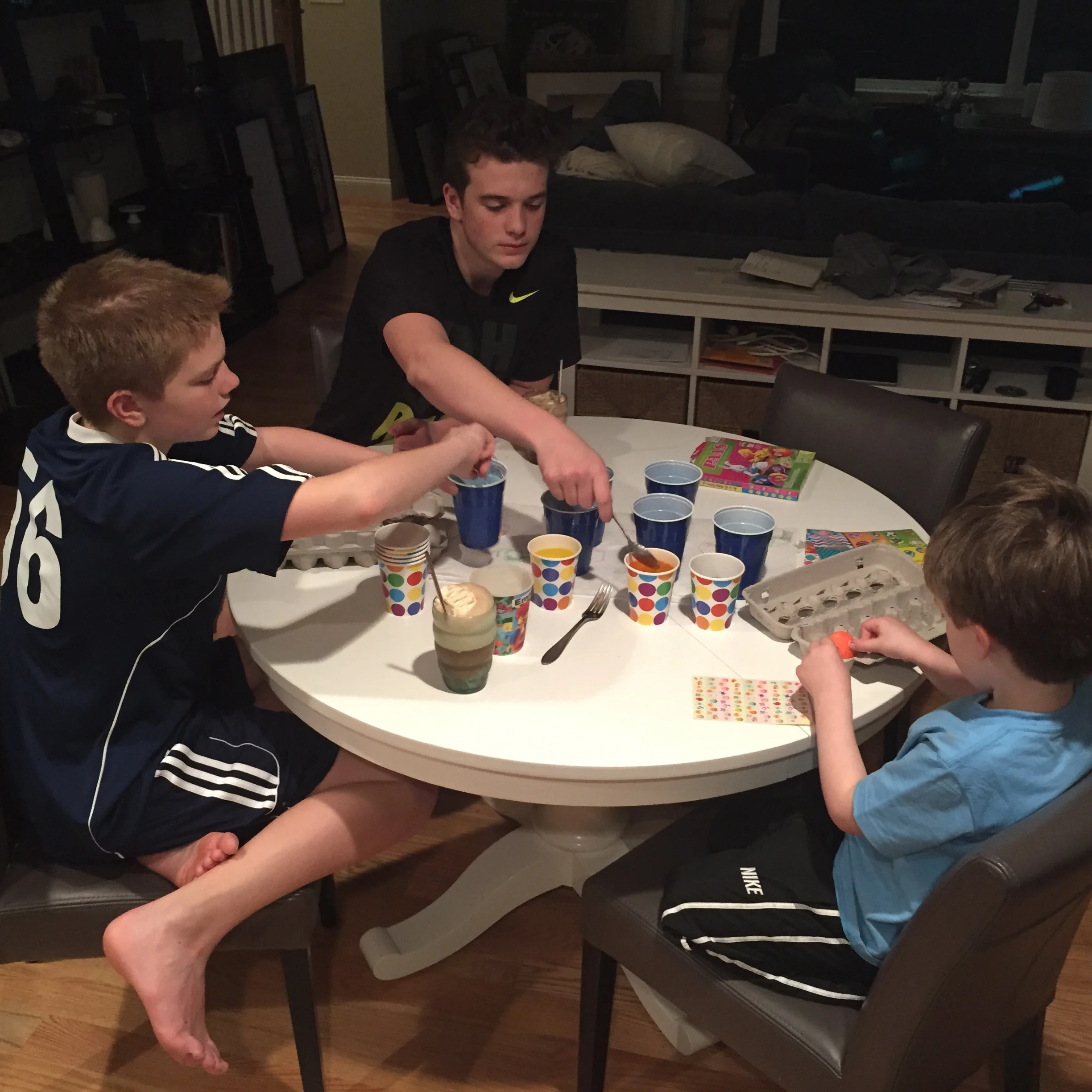 Easter came, eggs were colored and kids were spoiled. We relaxed, a rare treat.