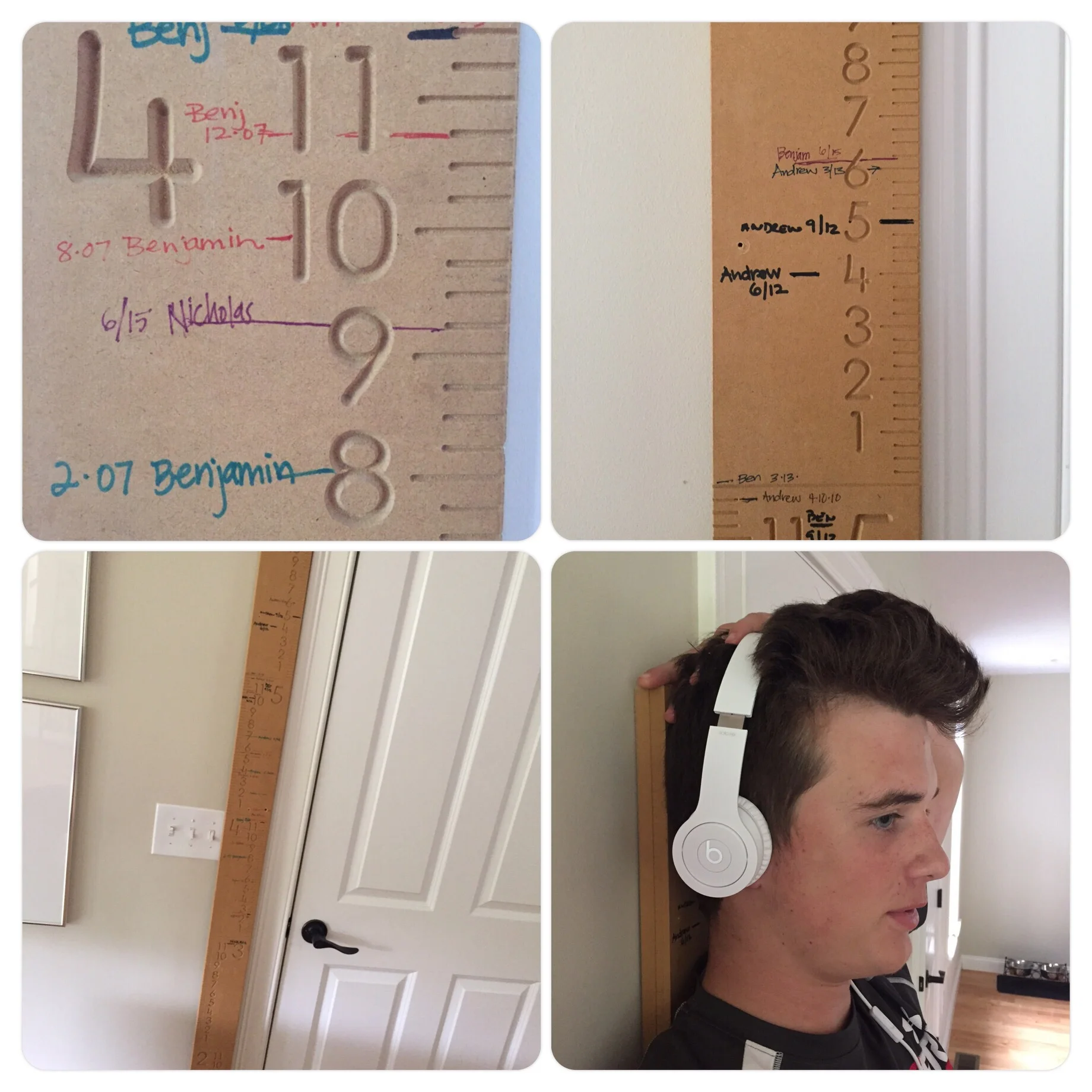 Surprise HAPPY mail from Utah. Dad mailed our growth chart we forgot to pack - thank you!