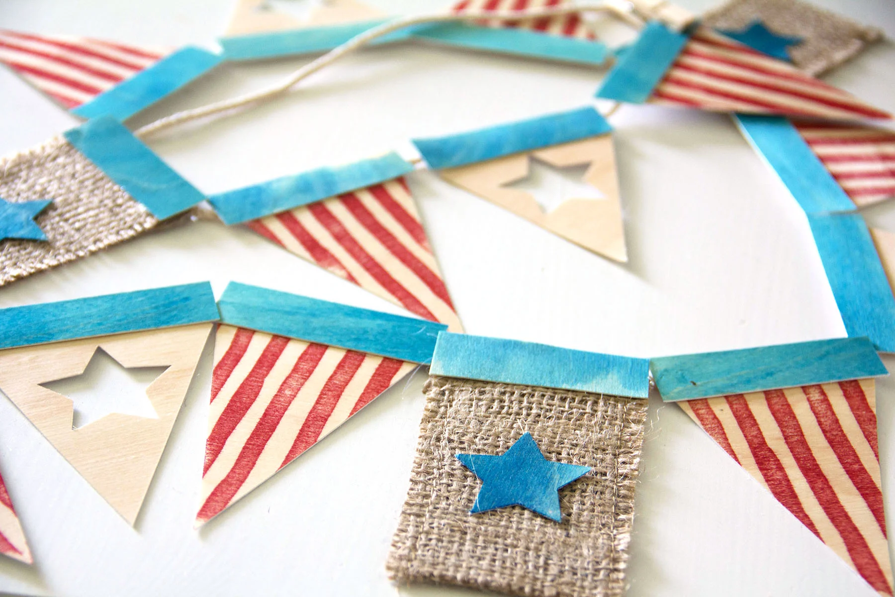 Patriotic BARC Wood Pennant Banner