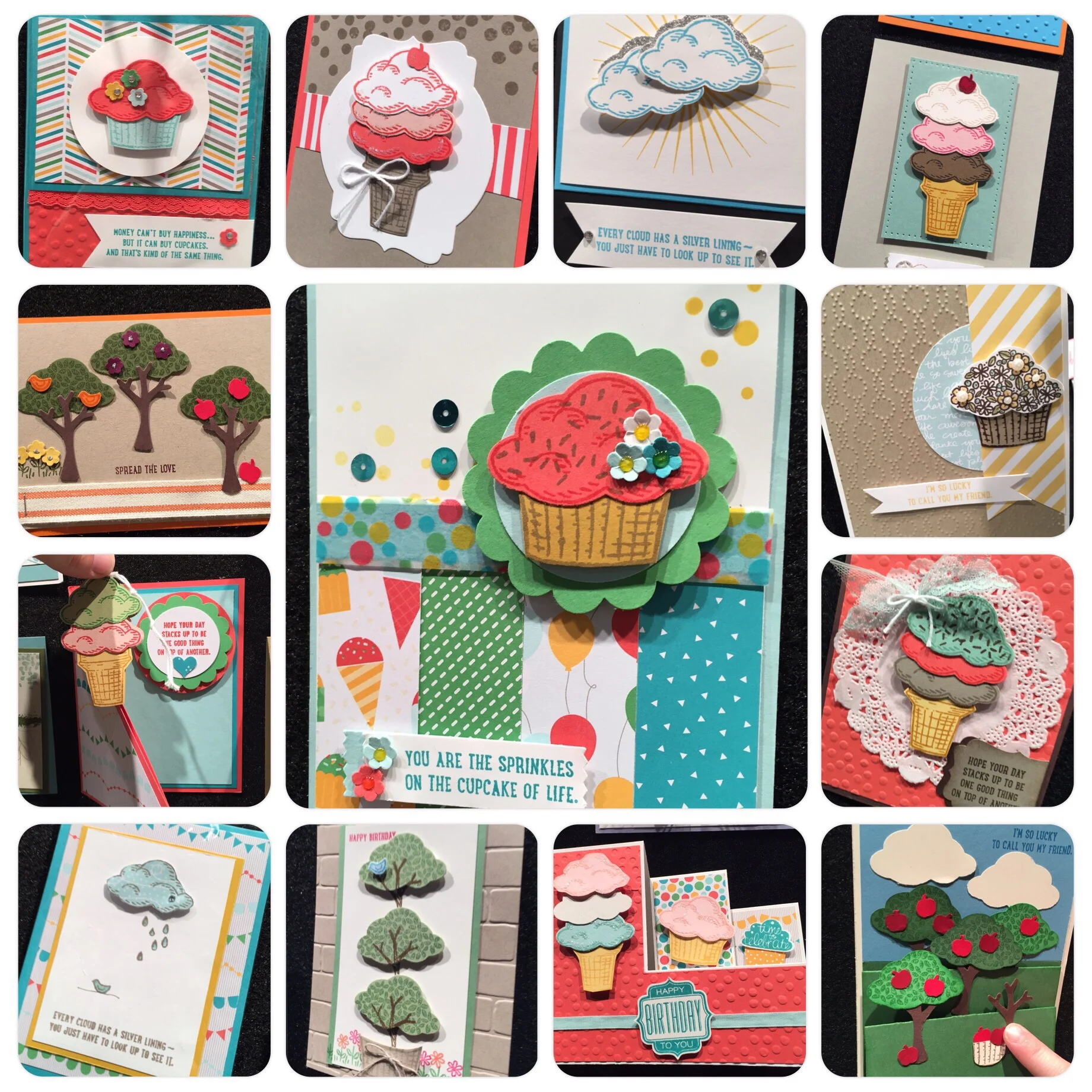Snippets of display samples from ' Sprinkles of Life' Stampin' Up!