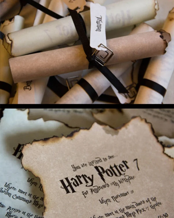 Harry Potter birthday invite