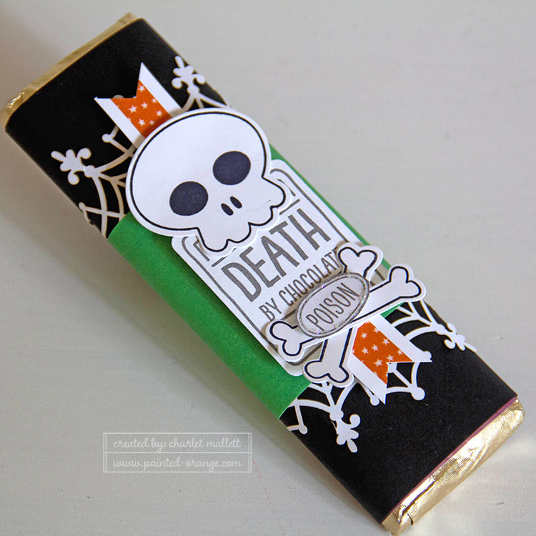 Sweet Hauntings and How-o-ween Treats candy bar wrapping. WWYS #33