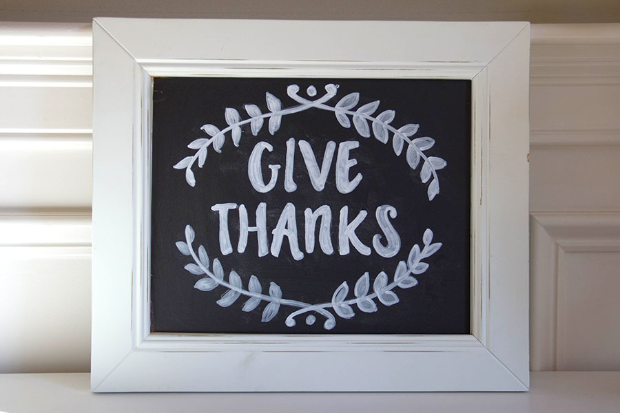 Give Thanks Chalkboard