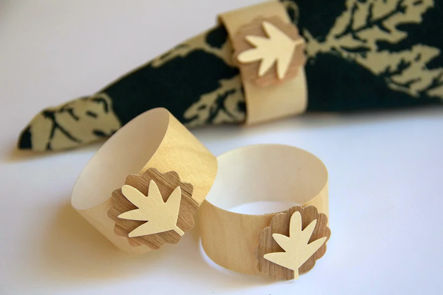 Wood Tape napkin rings