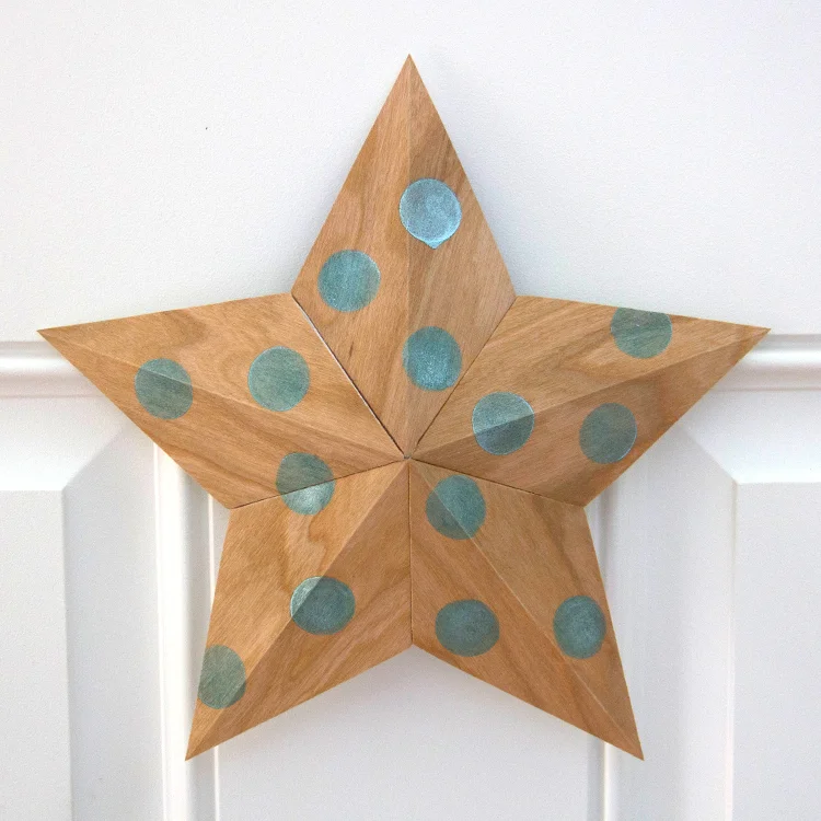 Wood Paper Star with Lumiere