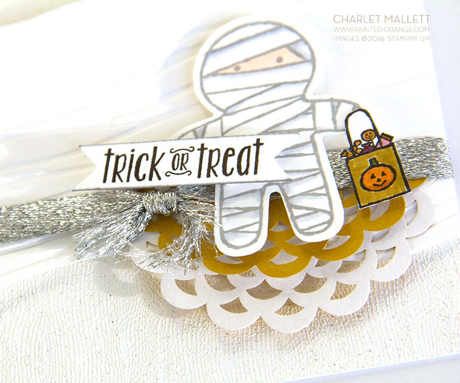 Subtle white on white embossing for mesh detail.