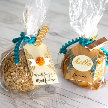 Treat Packaging with Real Wood Tags