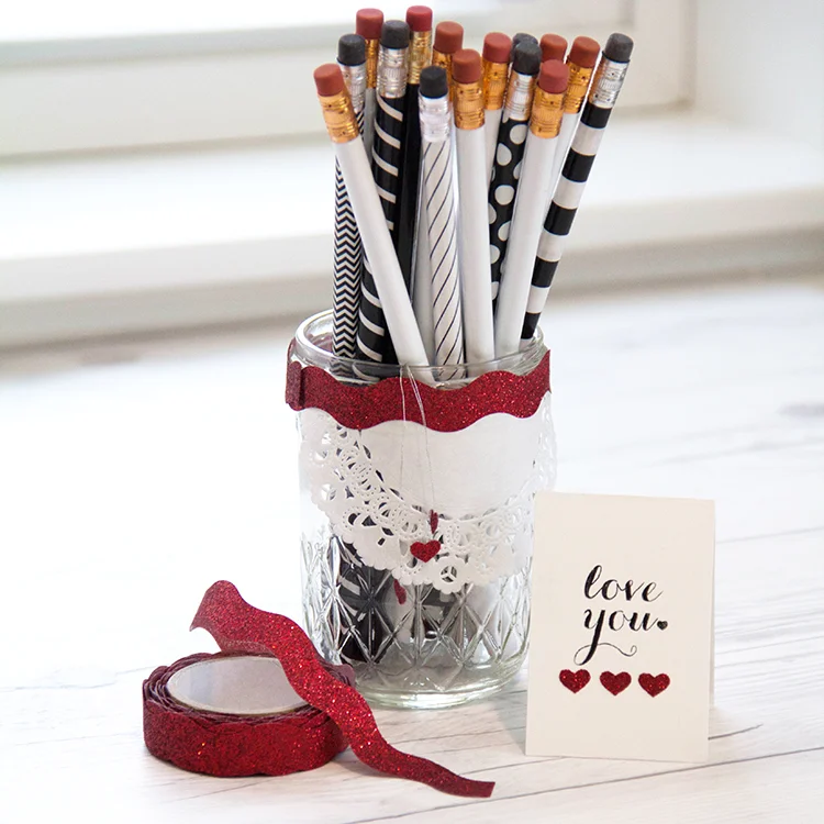Love projects using Red Glitter Tape 