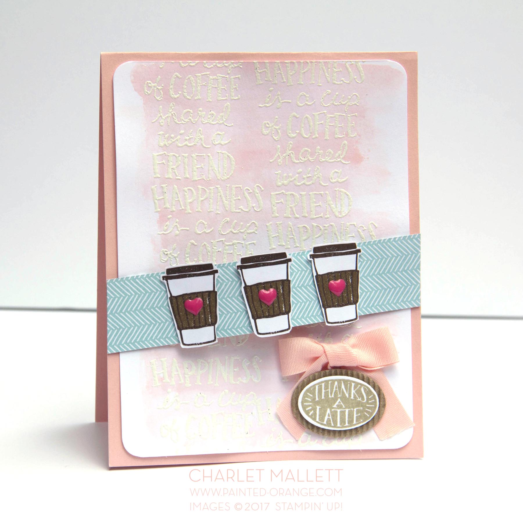 Coffee Café stamp set and Coffee Break Designer Series Papers from Stampin' Up! Project by Charlet Mallett