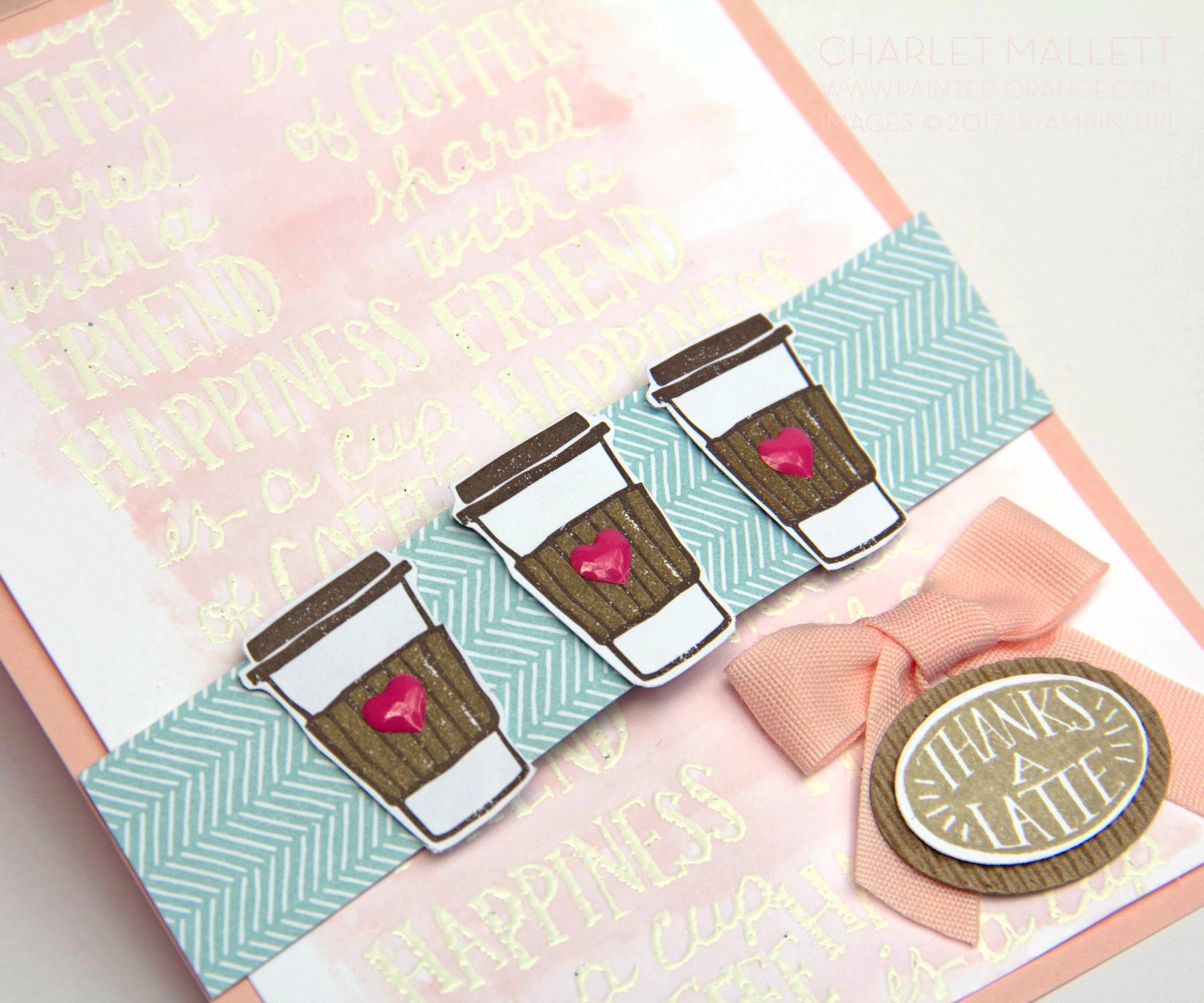 Coffee Café stamp set and Coffee Break Designer Series Papers from Stampin' Up! Project by Charlet Mallett