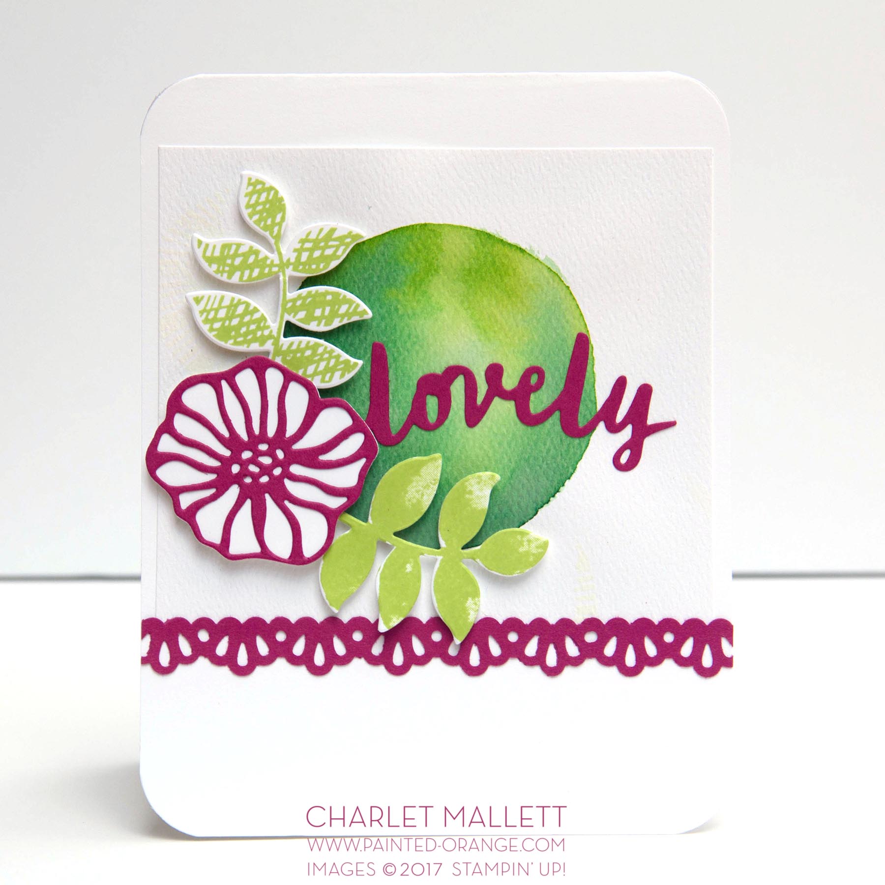 Oh So Eclectic, Lovely Words - Charlet Mallett, Stampin' Up! TGIFC115 Color Challenge.