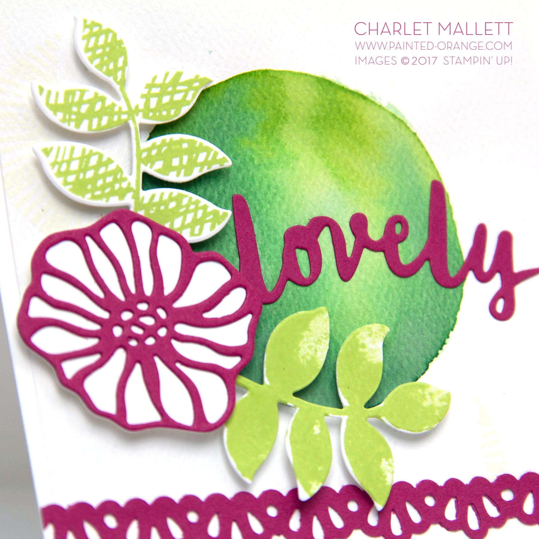 Oh So Eclectic, Lovely Words - Charlet Mallett, Stampin' Up! TGIFC115 Color Challenge.