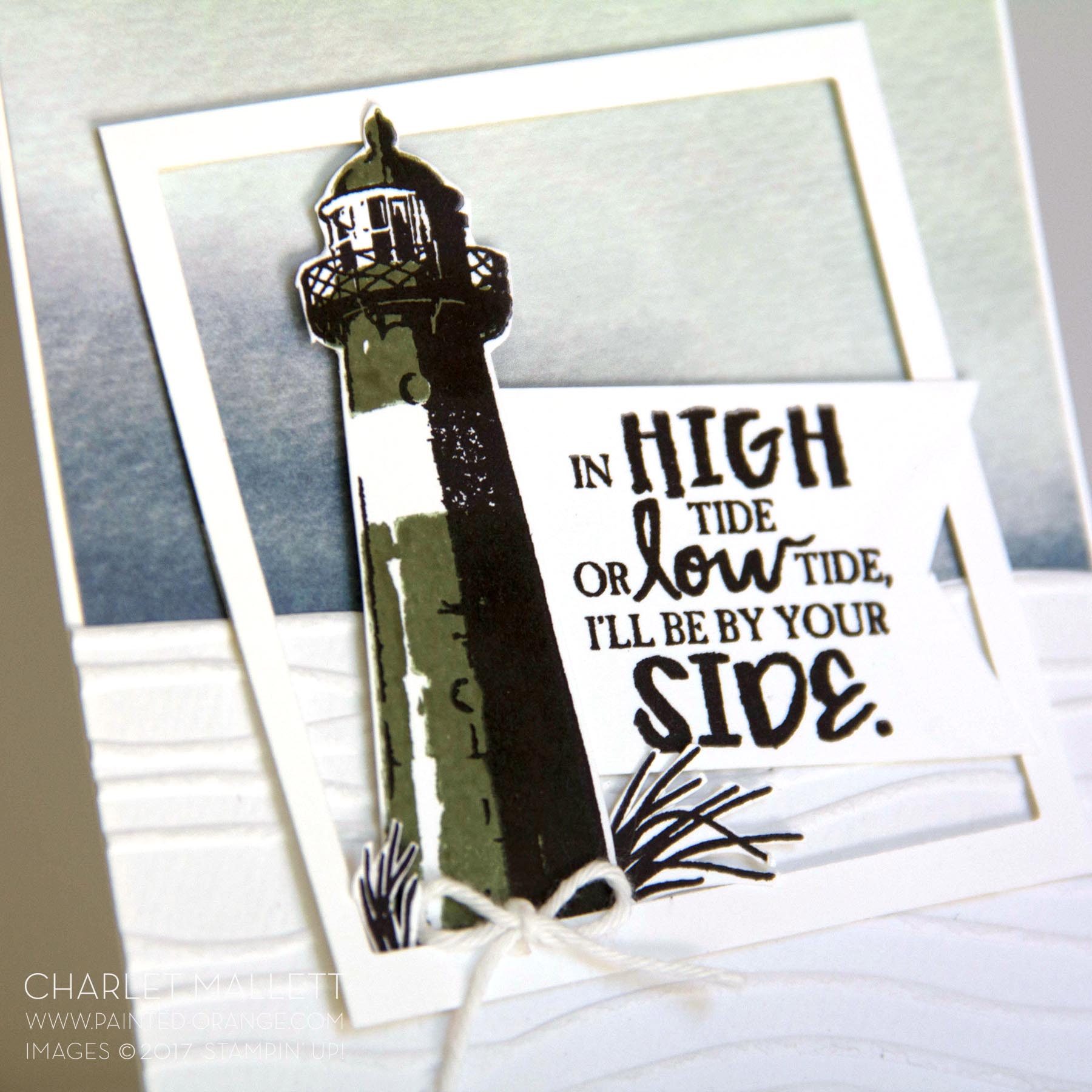 High Tide Lighthouse Card - Charlet Mallett, Stampin' Up!