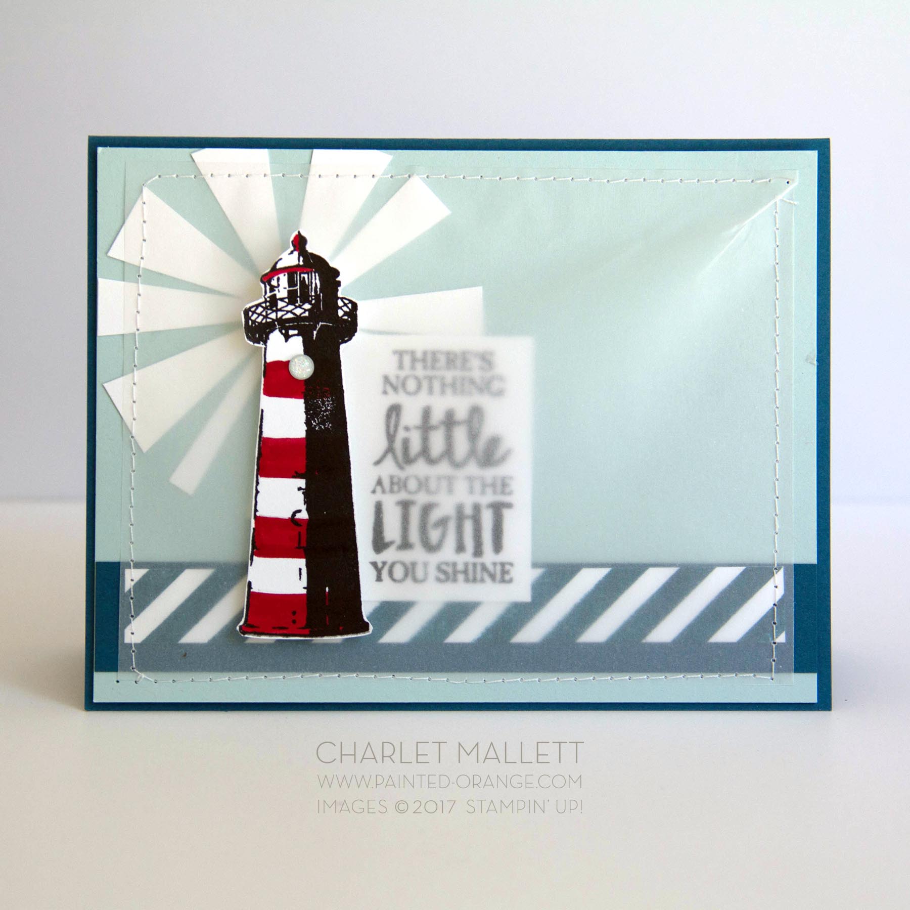 High Tide Lighthouse Card - Charlet Mallett, Stampin' Up!