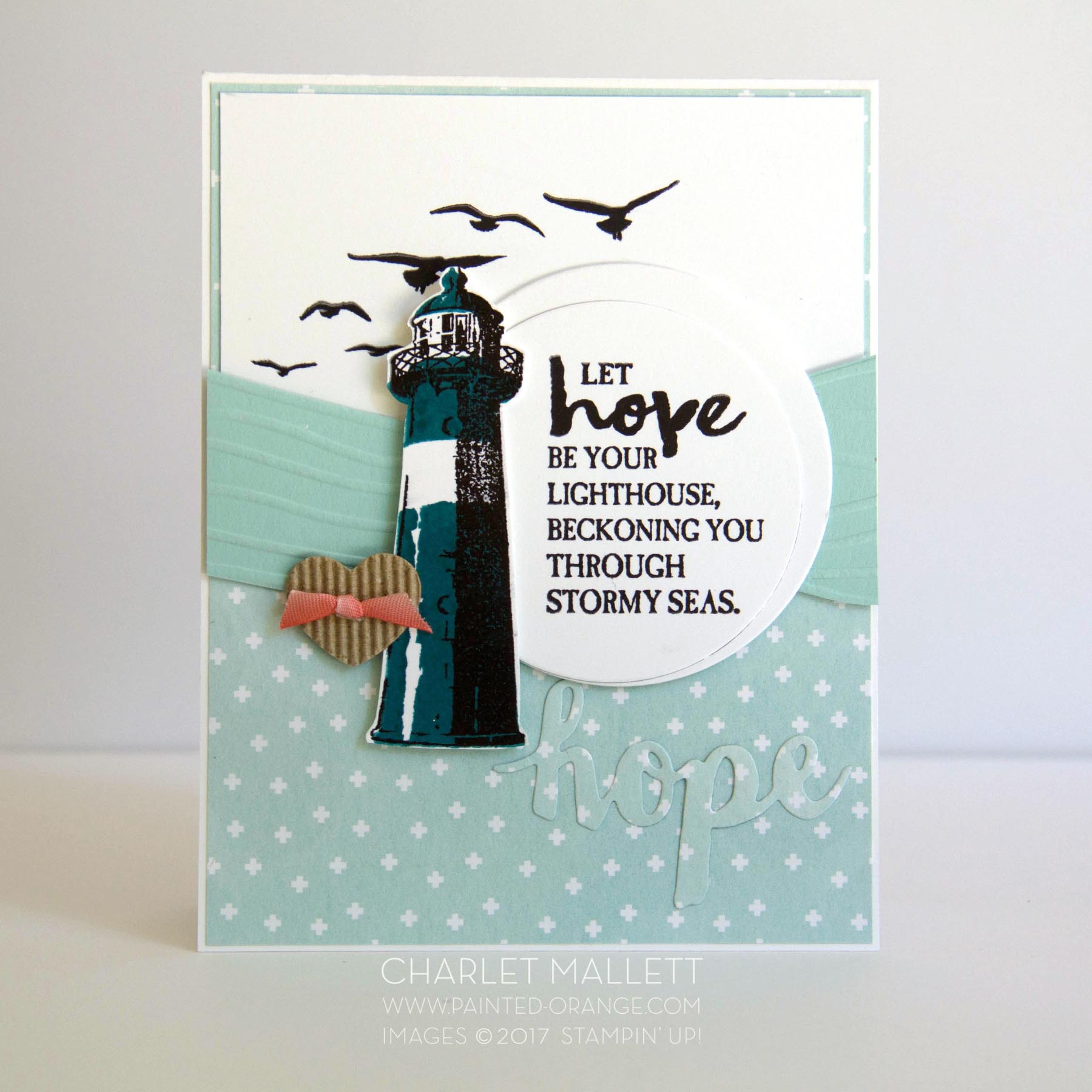 High Tide Lighthouse Card - Charlet Mallett, Stampin' Up!