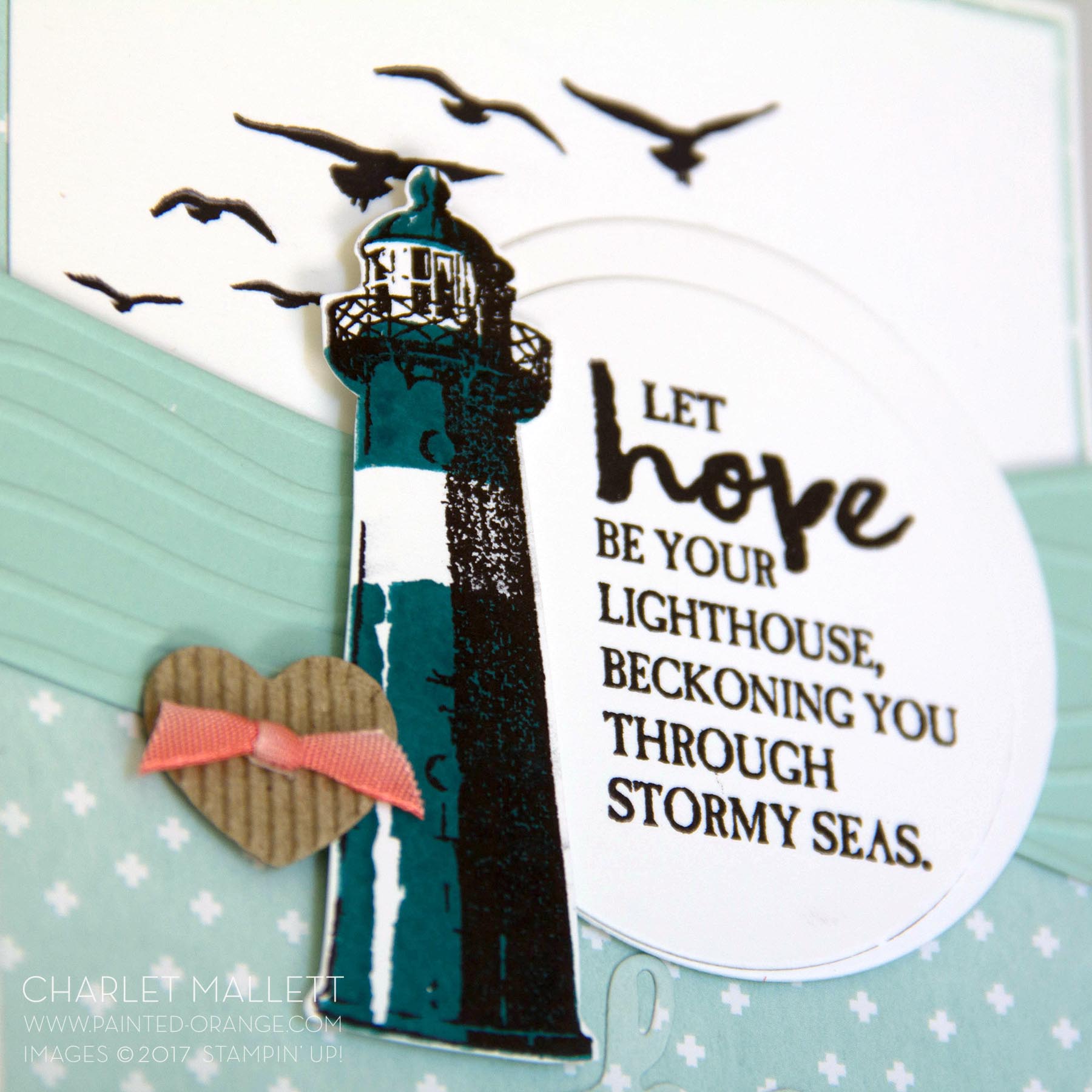 High Tide Lighthouse Card - Charlet Mallett, Stampin' Up!